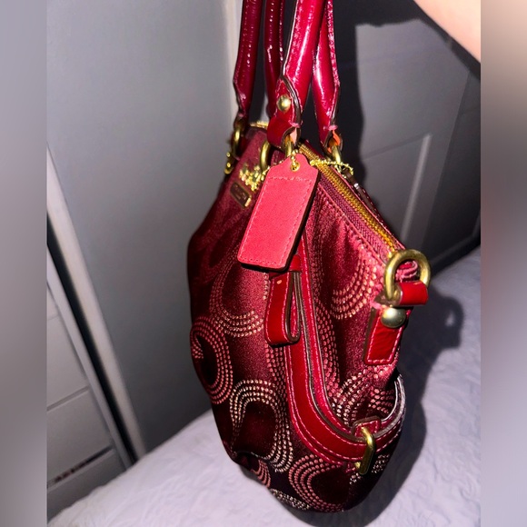 Rare Coach Madison Dotted OP Art Signature C Sophia Satchel Bag 15935 - Picture 5 of 5